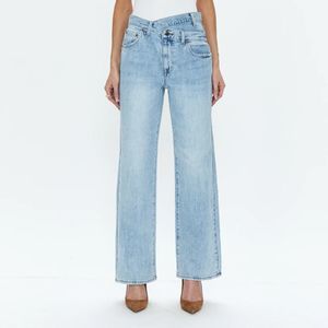 PISTOLA Bobbie crossover mid rise loose fit straight leg jeans 26 / 4